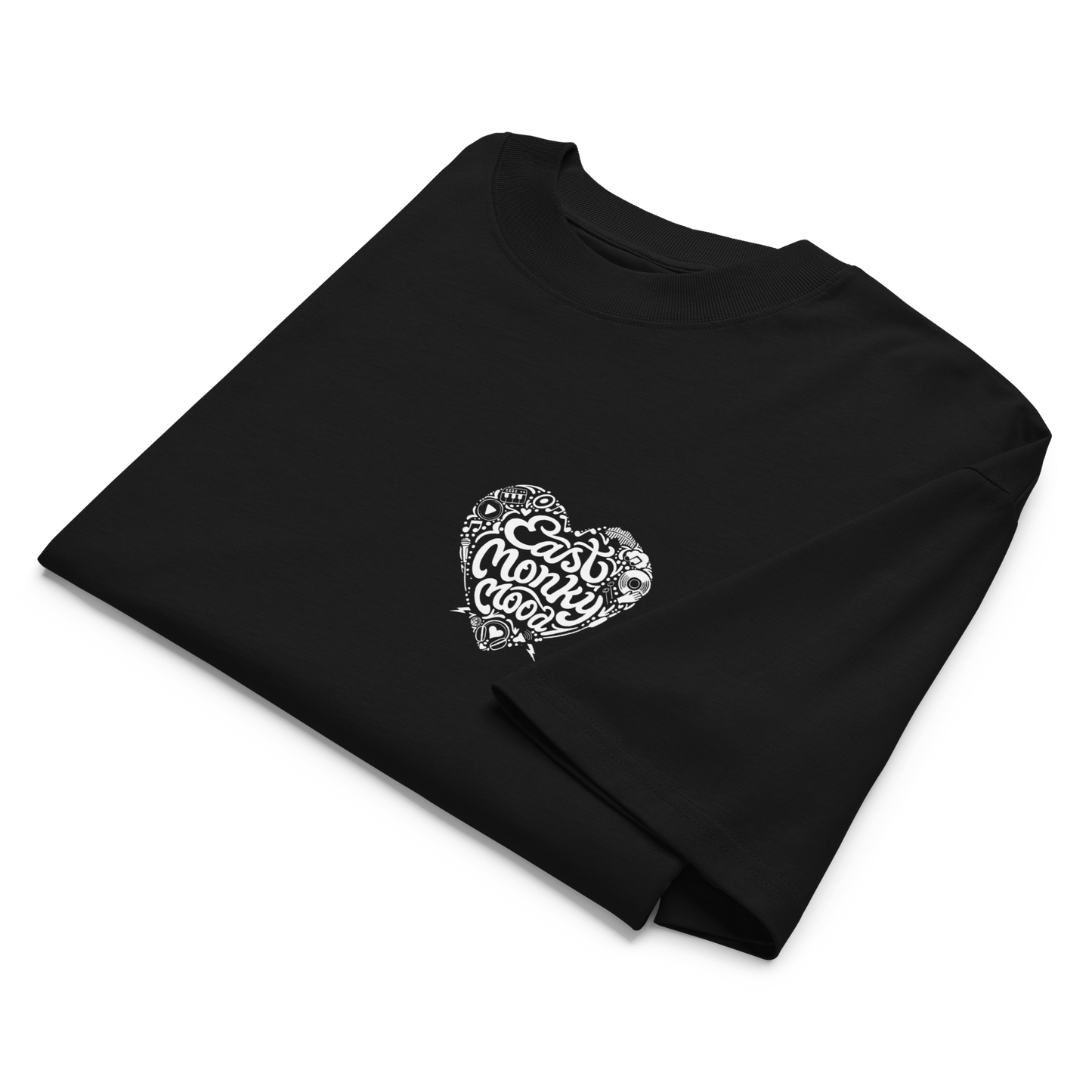 Oversized Bio T-Shirt „eastmonky mood“ – Ton-in-Ton Edition