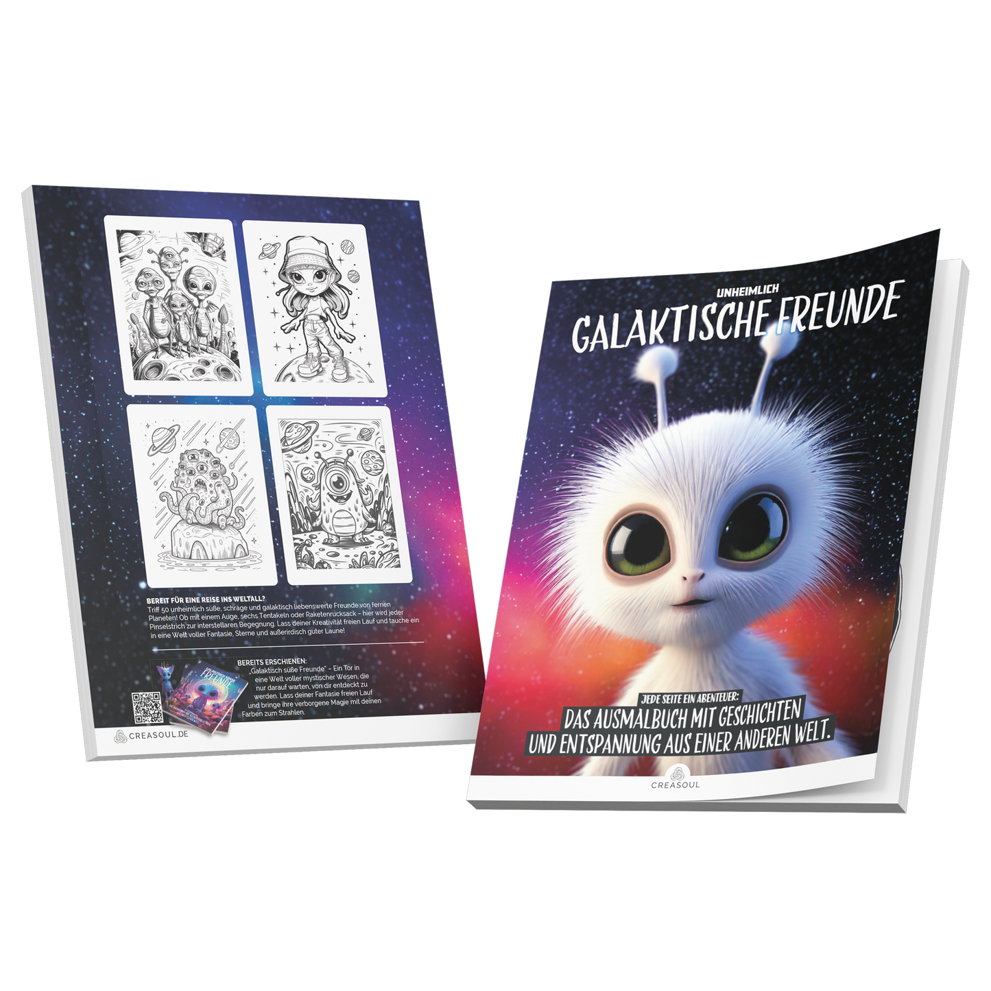 Unheimlich Galaktische Freunde: Das Ausmalbuch mit Geschichten und Entspannung aus einer anderen Welt.