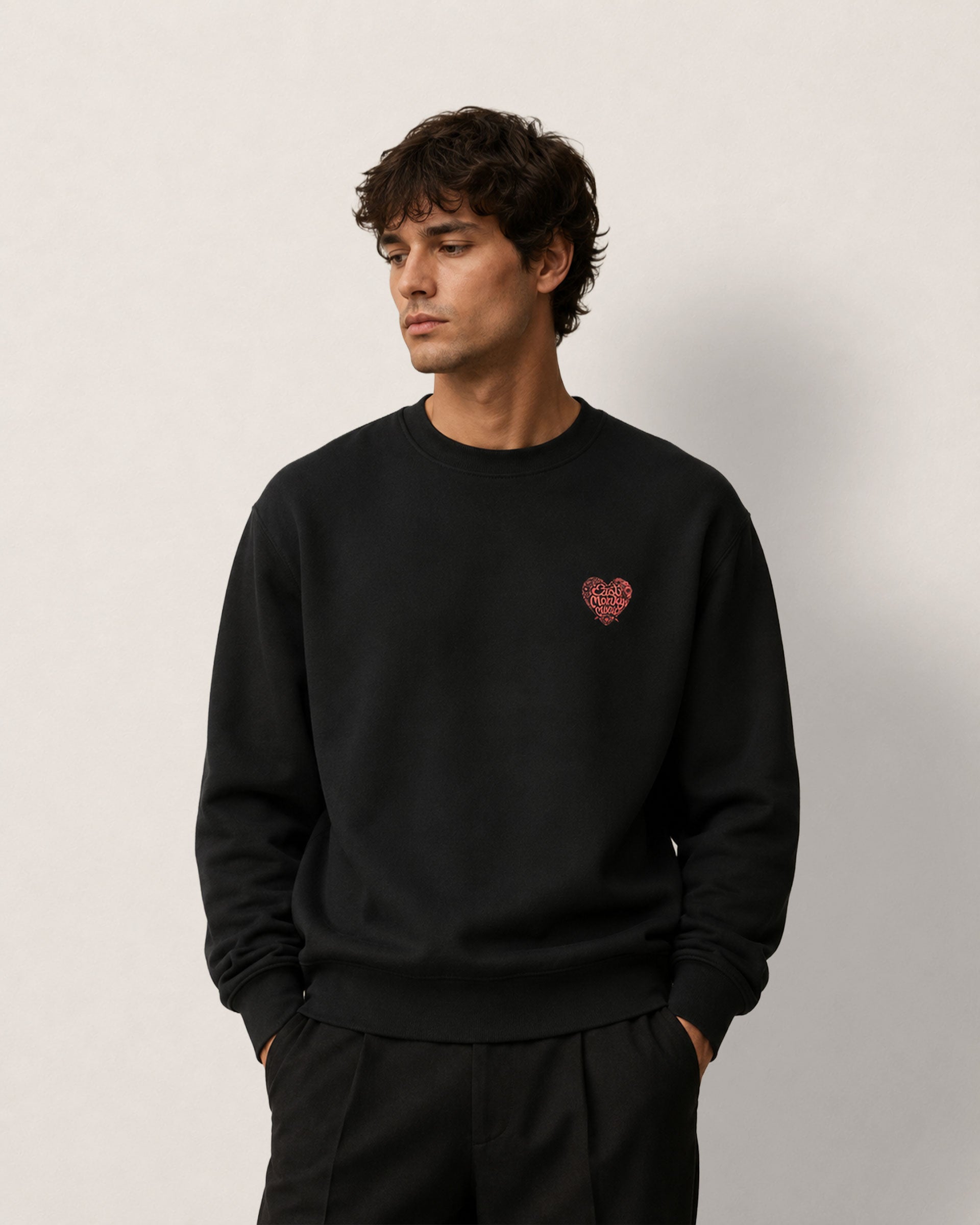 MONKY HEART //oversized sweatshirt