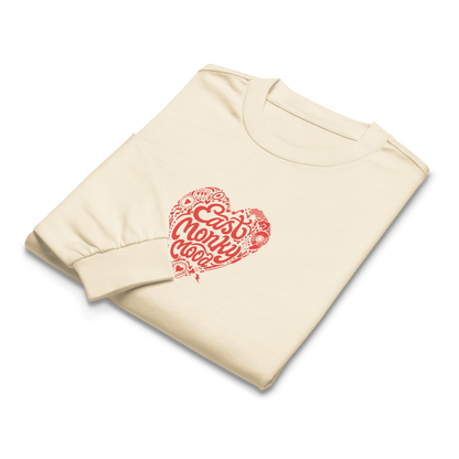 Longsleeve „eastmonky mood“ – rotes Herz auf der Brust